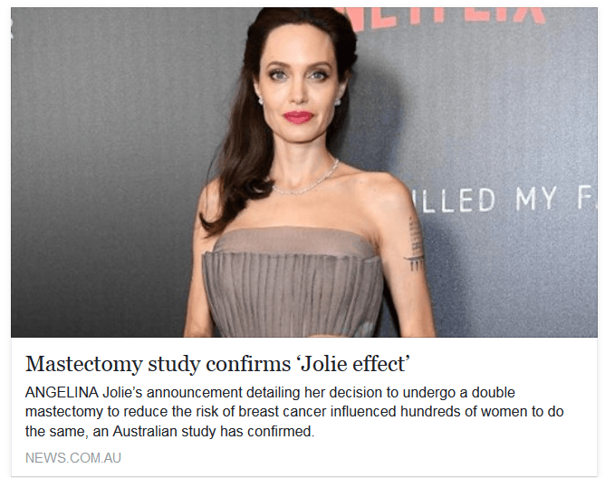 The Jolie Effect and Why People Follow “The Stars”