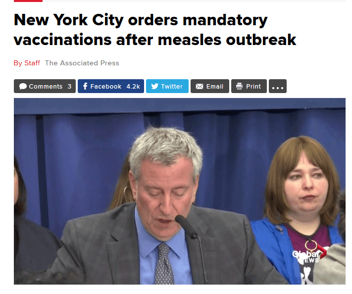 BREAKING NEWS………. NY STARTS TO FINE PEOPLE WHO WON’T VACCINE POISON THEIR CHILDREN