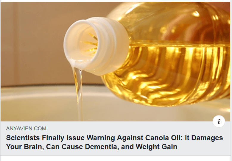 Canola Oil – Purposely Used To Make You Sick